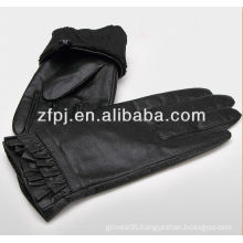 Women fashion Goat skin elegent leather Gloves with special design